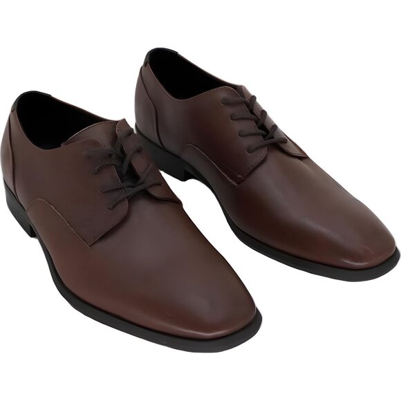 Calvin Klein Jack Oxford Dress Shoes Cognac Leather Mens 7M